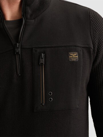PME Legend Pullover 'Pullover with half zipper'‌‌‌‌ in Schwarz