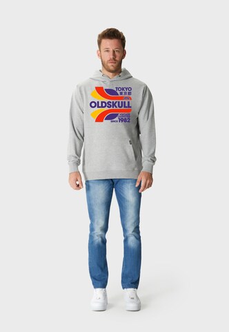Oldskull Sweatshirt 'Retro Tokyopolis' in Grijs