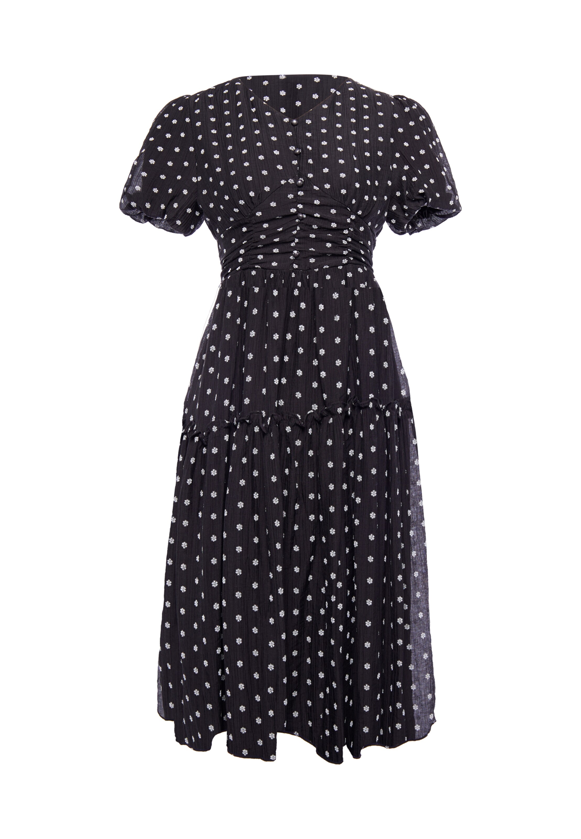 Usha - Vestido em preto: frente