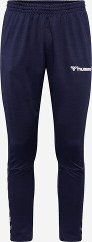 Effilé Pantalon de sport Hummel en bleu : devant