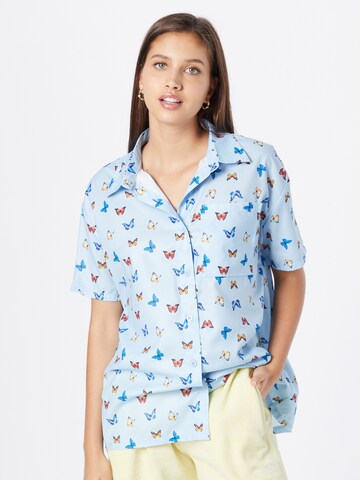 Daisy Street Blouse in Blauw: voorkant