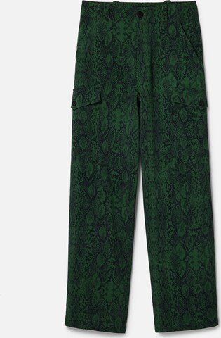 Desigual Regular Broek in Groen: voorkant