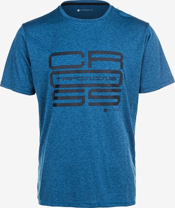 Virtus Shirt 'SUKER MELANGE' in Blauw: voorkant