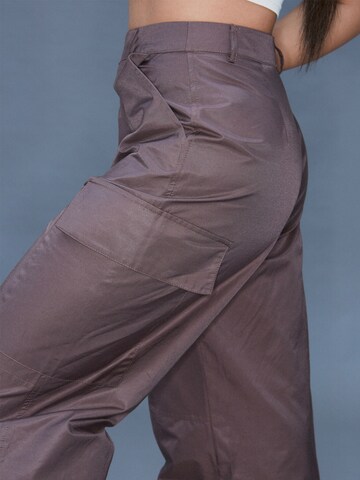 ABOUT YOU x Antonia Wide leg Cargo Pants 'Sina' in Brown