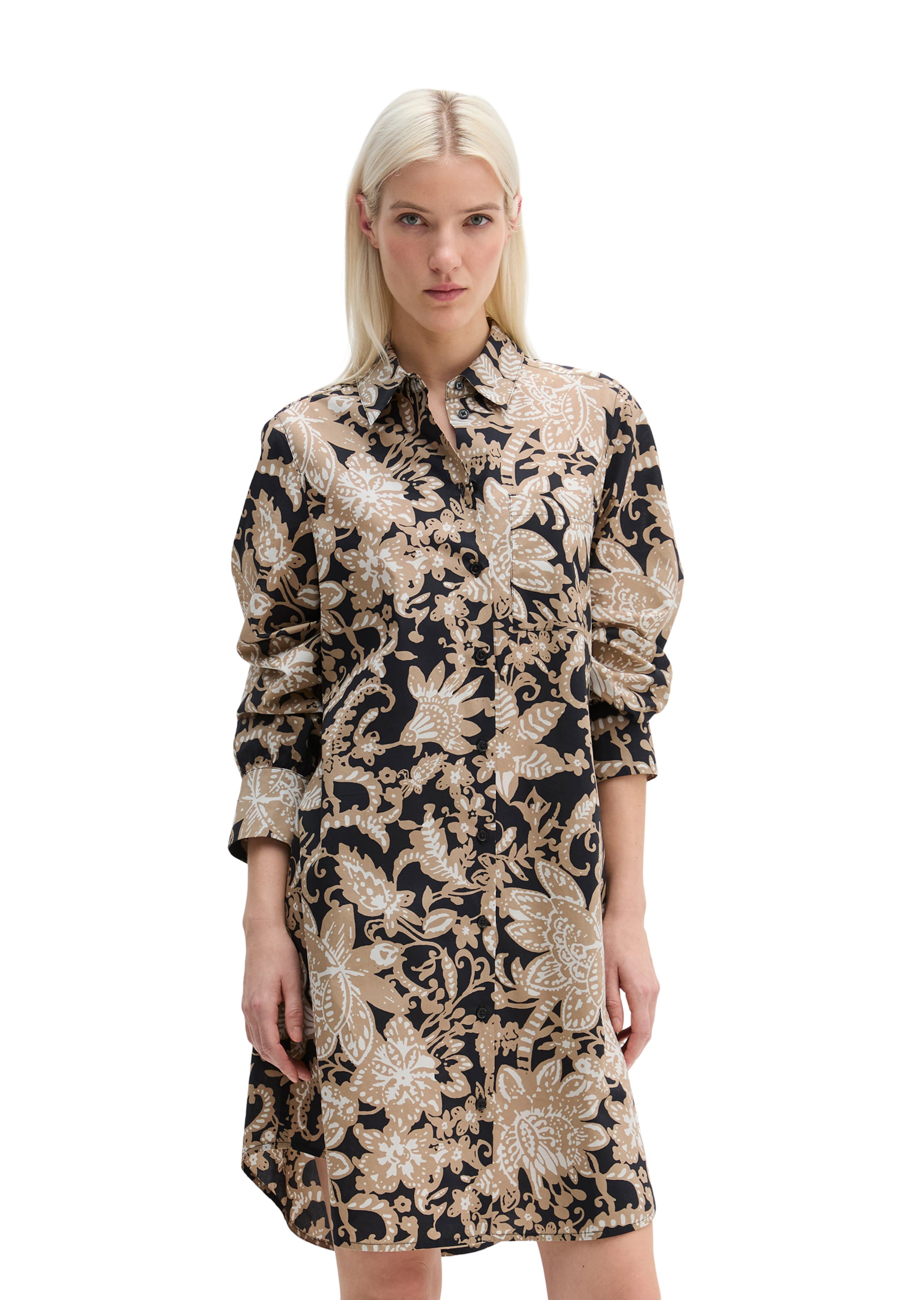 Marc O'Polo Blousejurk in Bruin: voorkant