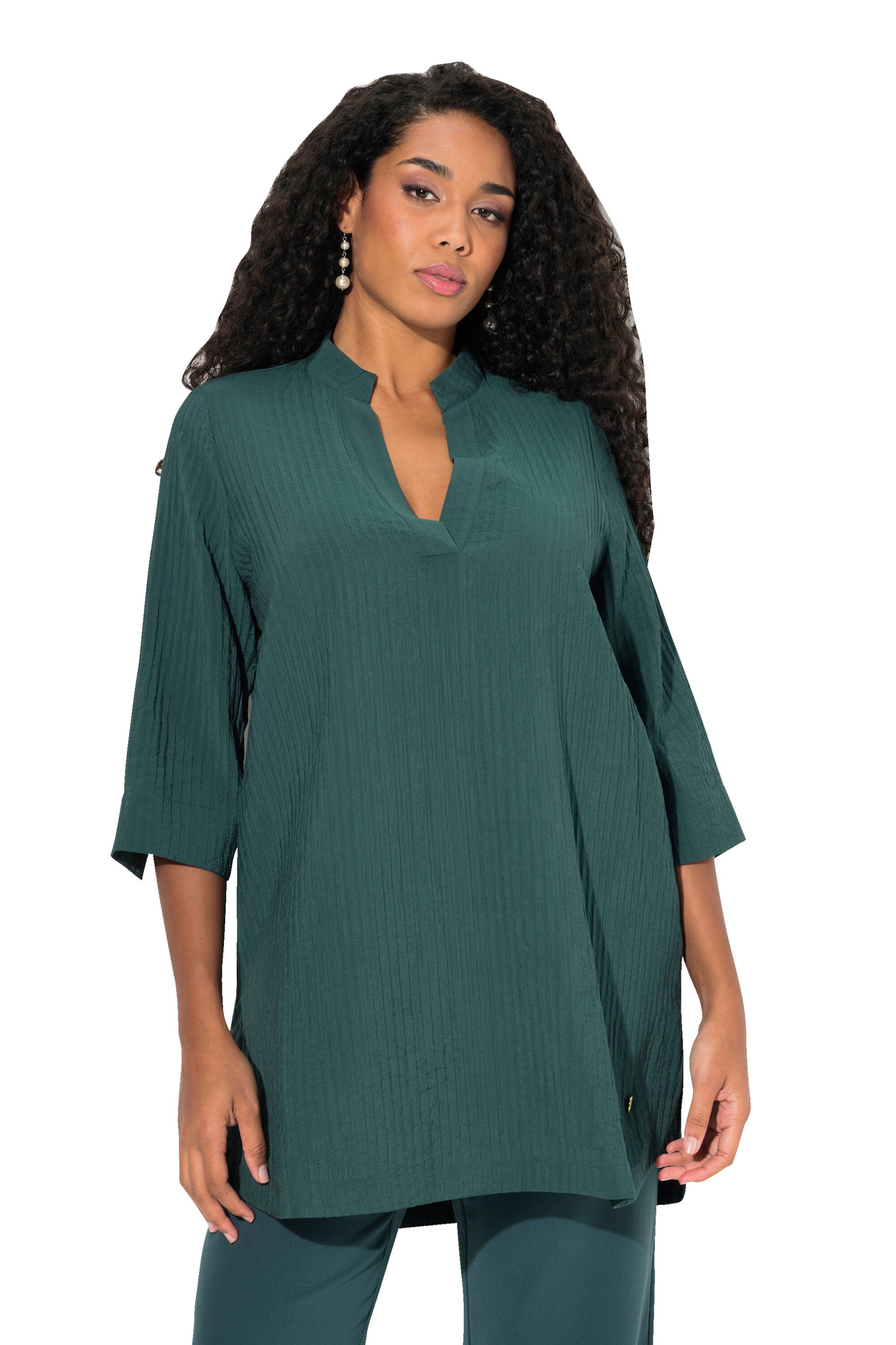 Ulla Popken Tuniek in Groen: voorkant