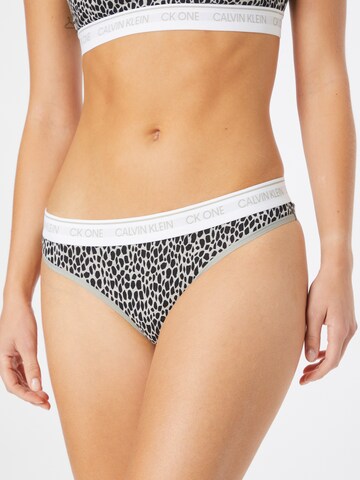 Calvin Klein Underwear Normální Tanga – šedá: přední strana