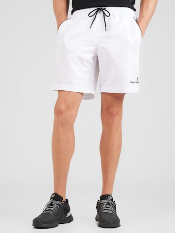 Regular Pantaloni sport de la Sergio Tacchini pe alb: față