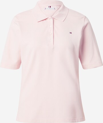 Maglietta '1985 REG PIQUE' di TOMMY HILFIGER in rosa: frontale