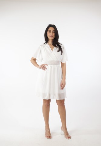 Elara Dress in White: front