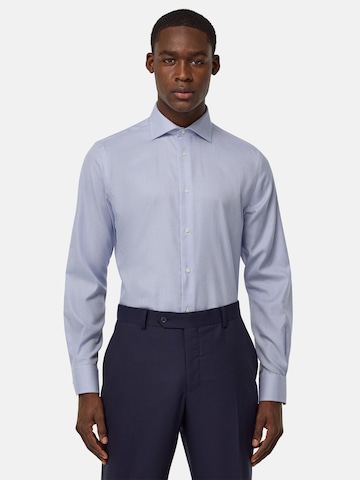 Coupe regular Chemise 'Ultimate' Boggi Milano en bleu : devant