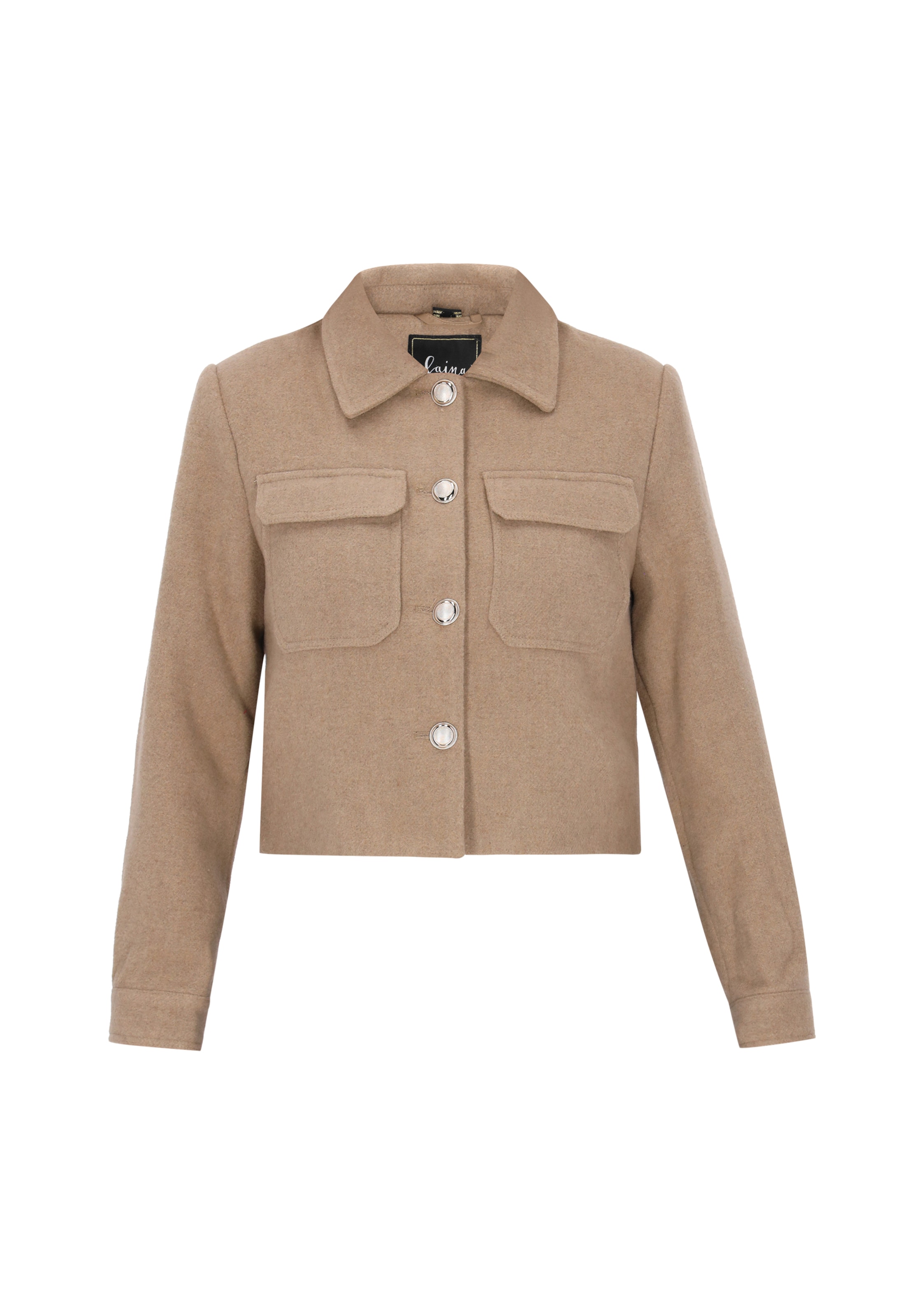 faina Демисезонная куртка в Коричневый: спереди