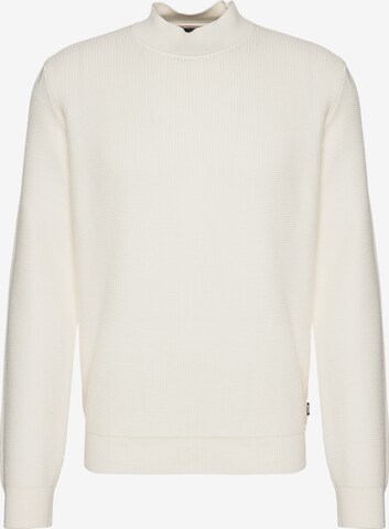 BOSS Sweater 'H-Derano' in White: front