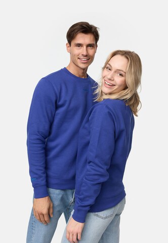 smiler. Sweatshirt dude. in Blau: Vorderseite