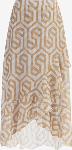 Gonna di faina in beige: frontale