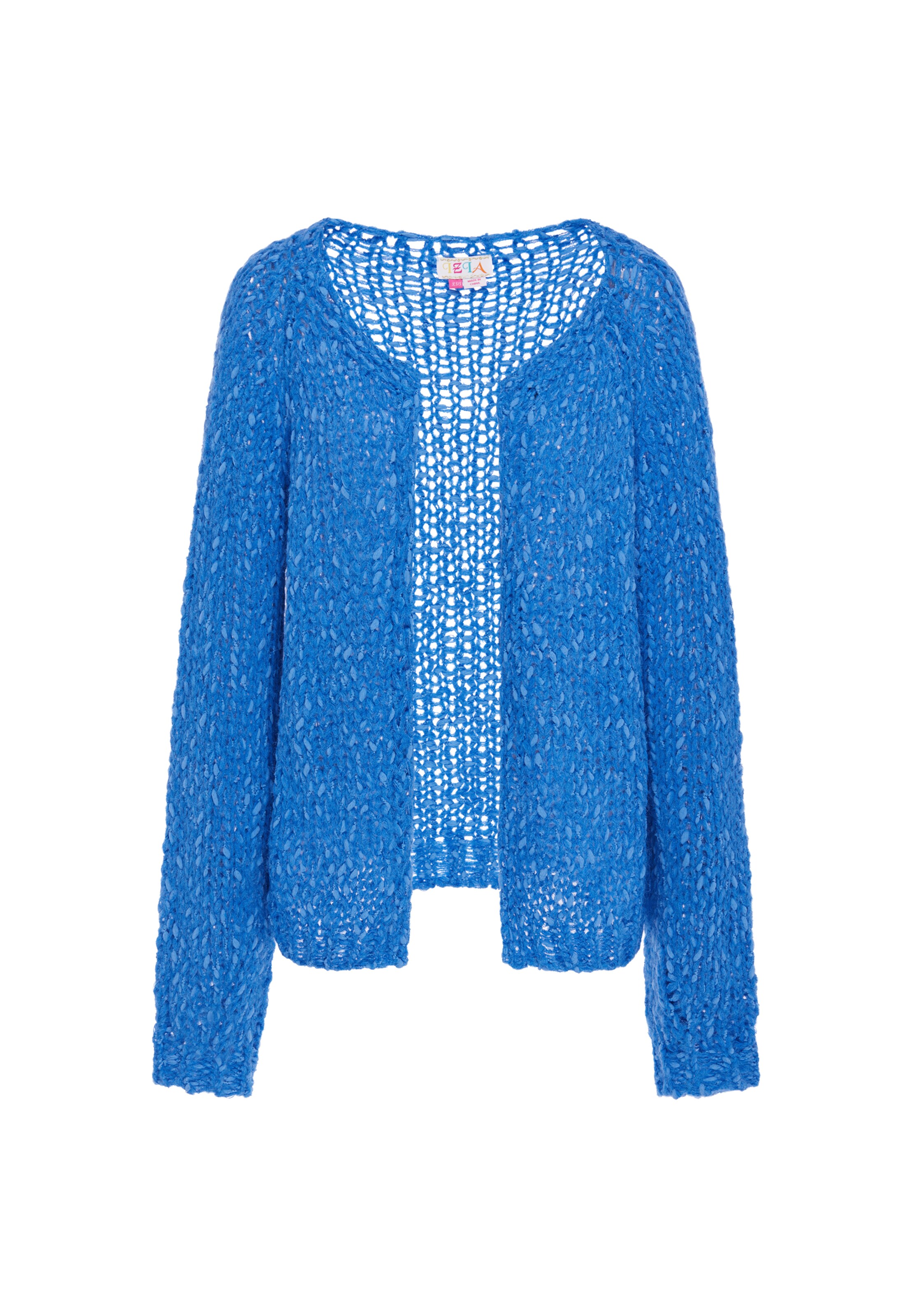 IZIA Gebreid vest in Blauw: voorkant