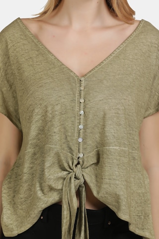 Camicia da donna di DreiMaster Vintage in verde