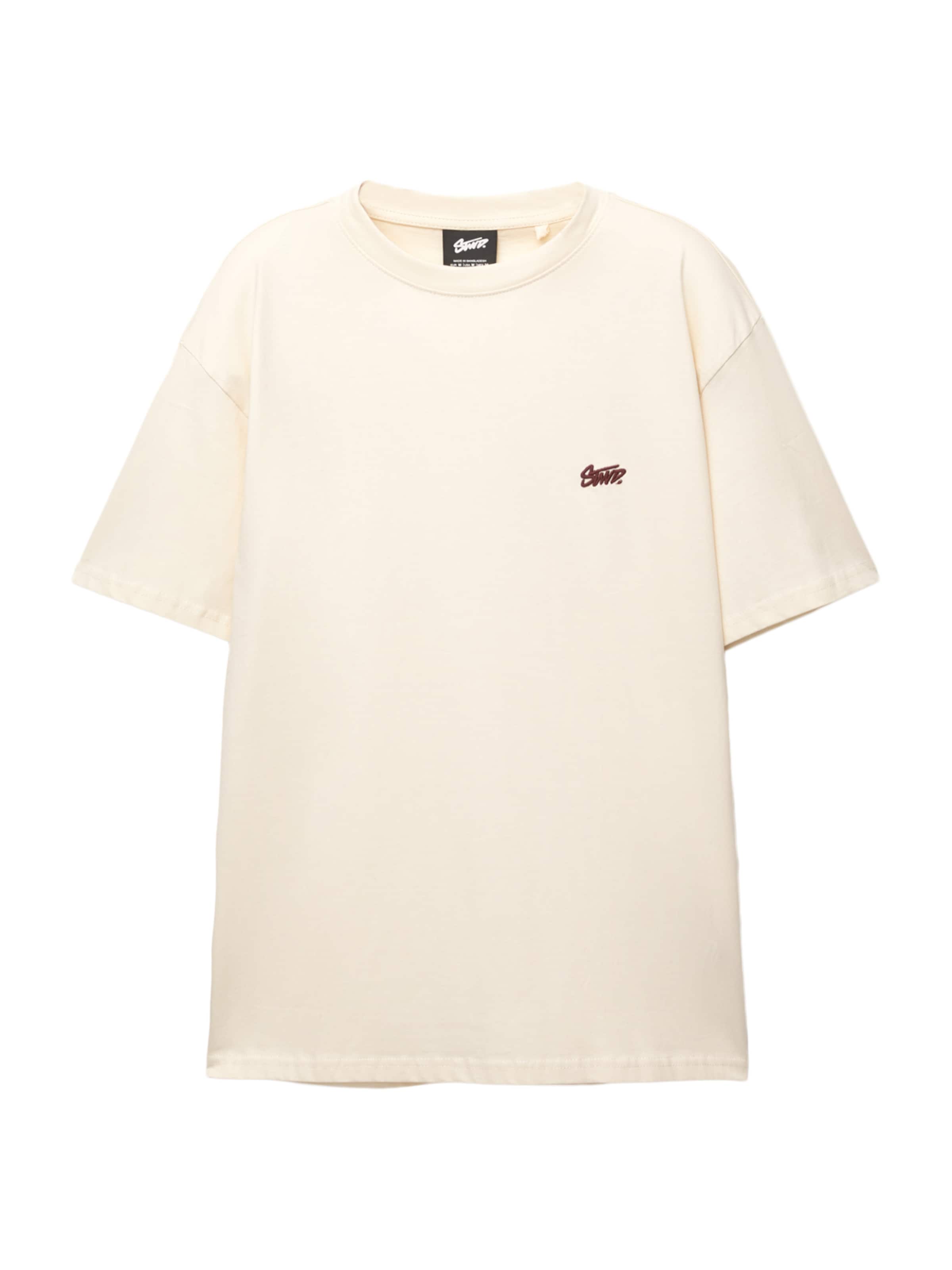 Pull&Bear Comfort Fit Tričko 'STWD' - Béžová: predná strana