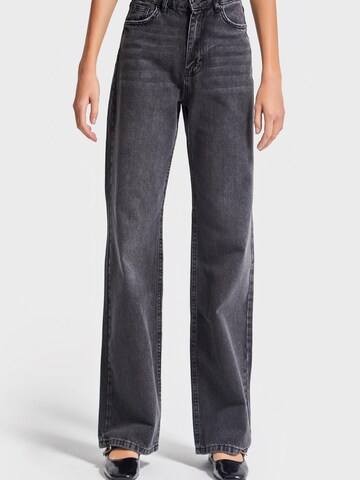 IT'S BASIC Regular Jeans 'EMMA Straight High Rise' in Grijs