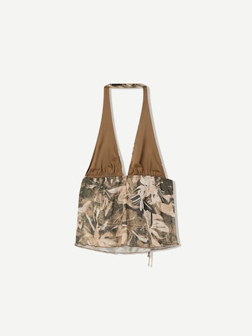 Bershka Top | zelena barva