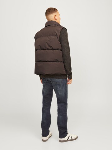 JACK & JONES Brezrokavnik 'JJEBradley' | rjava barva