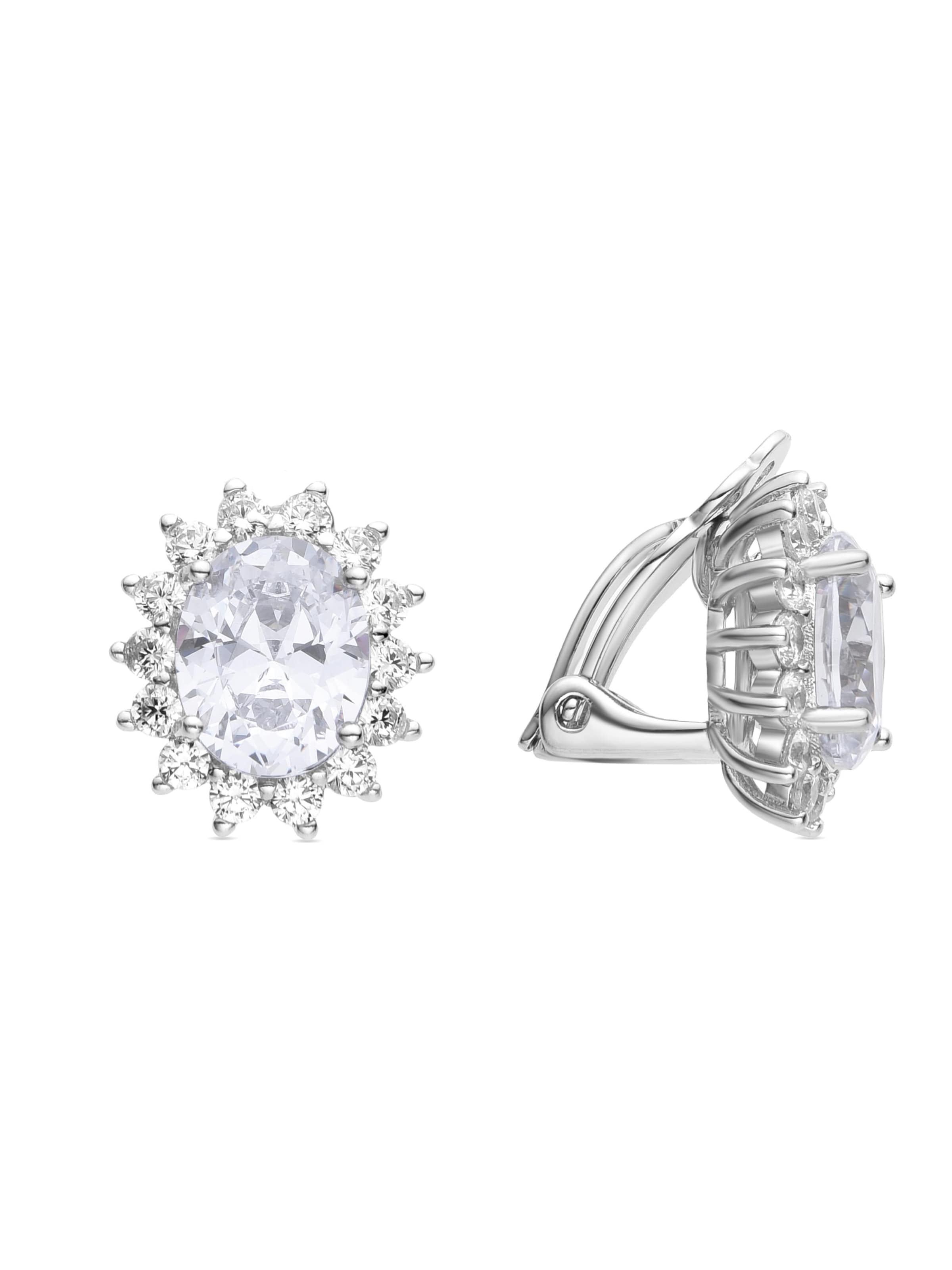 Luxenter Oorbellen 'Dinoc' in de kleur Wit, Productweergave