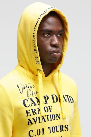 CAMP DAVID Sweatshirt in Yellow: front