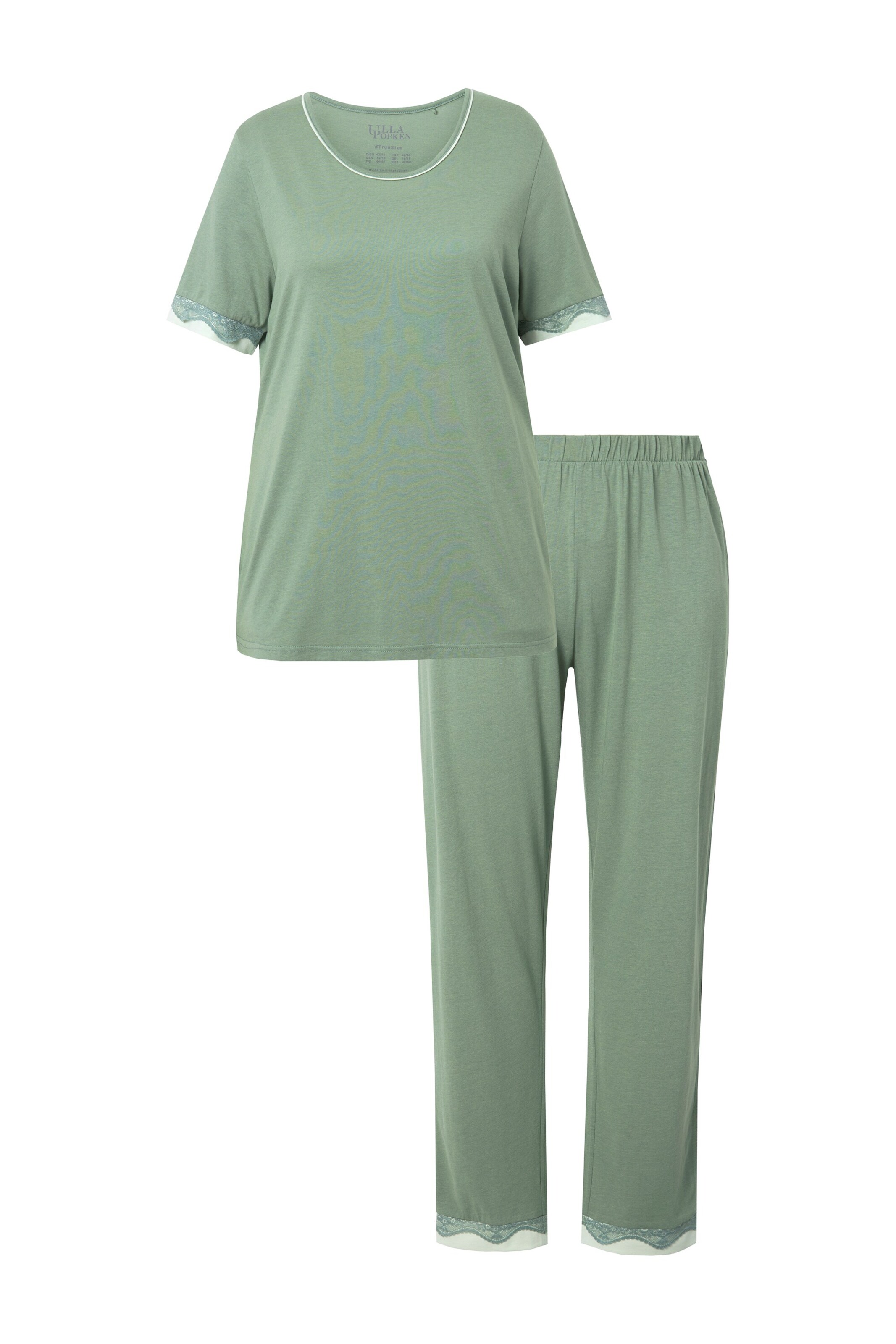 Ulla Popken Pajama in Green: front