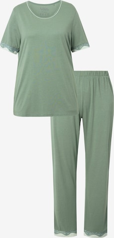 Ulla Popken Pajama in Green: front