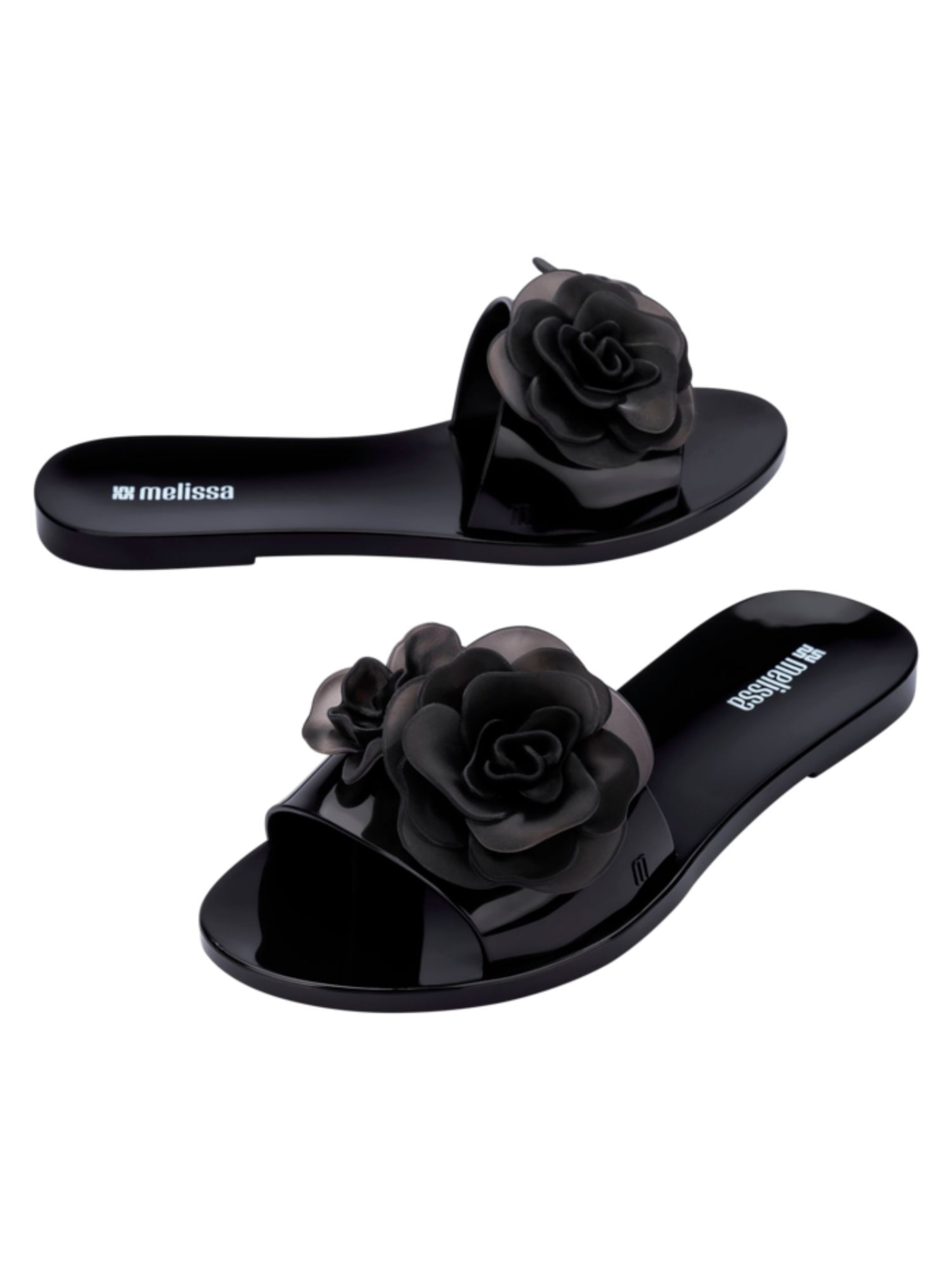MELISSA Mule 'Babe Petals' in Black