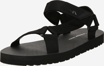 Calvin Klein Jeans Sandalen in Zwart: voorkant