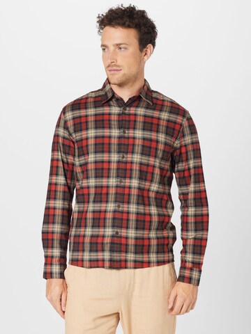 Marc O'Polo Regular fit Button Up Shirt in Brown: front