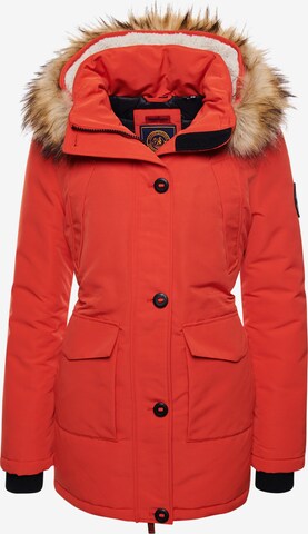 Superdry Winterjas in Oranje: voorkant