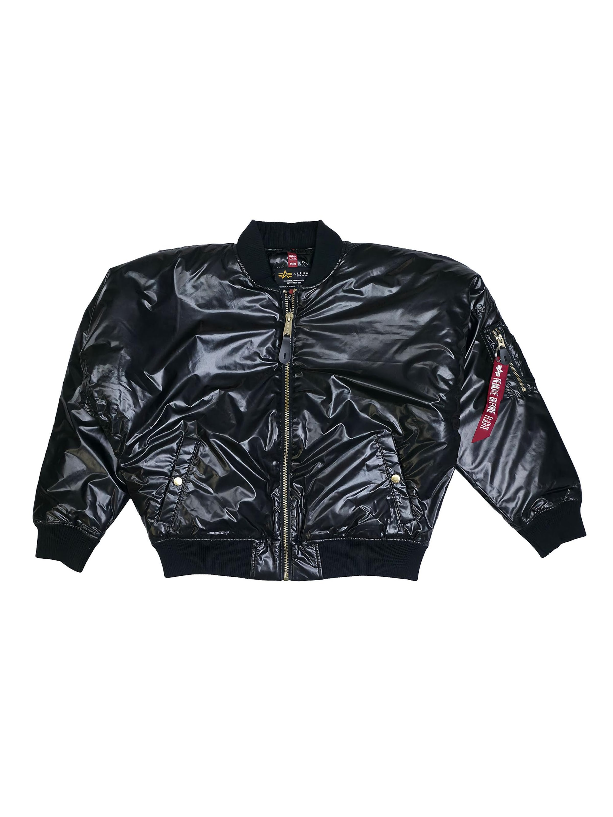 ALPHA INDUSTRIES Between-Season Jacket 'MA-1 OS Metallic' in Black, Item view