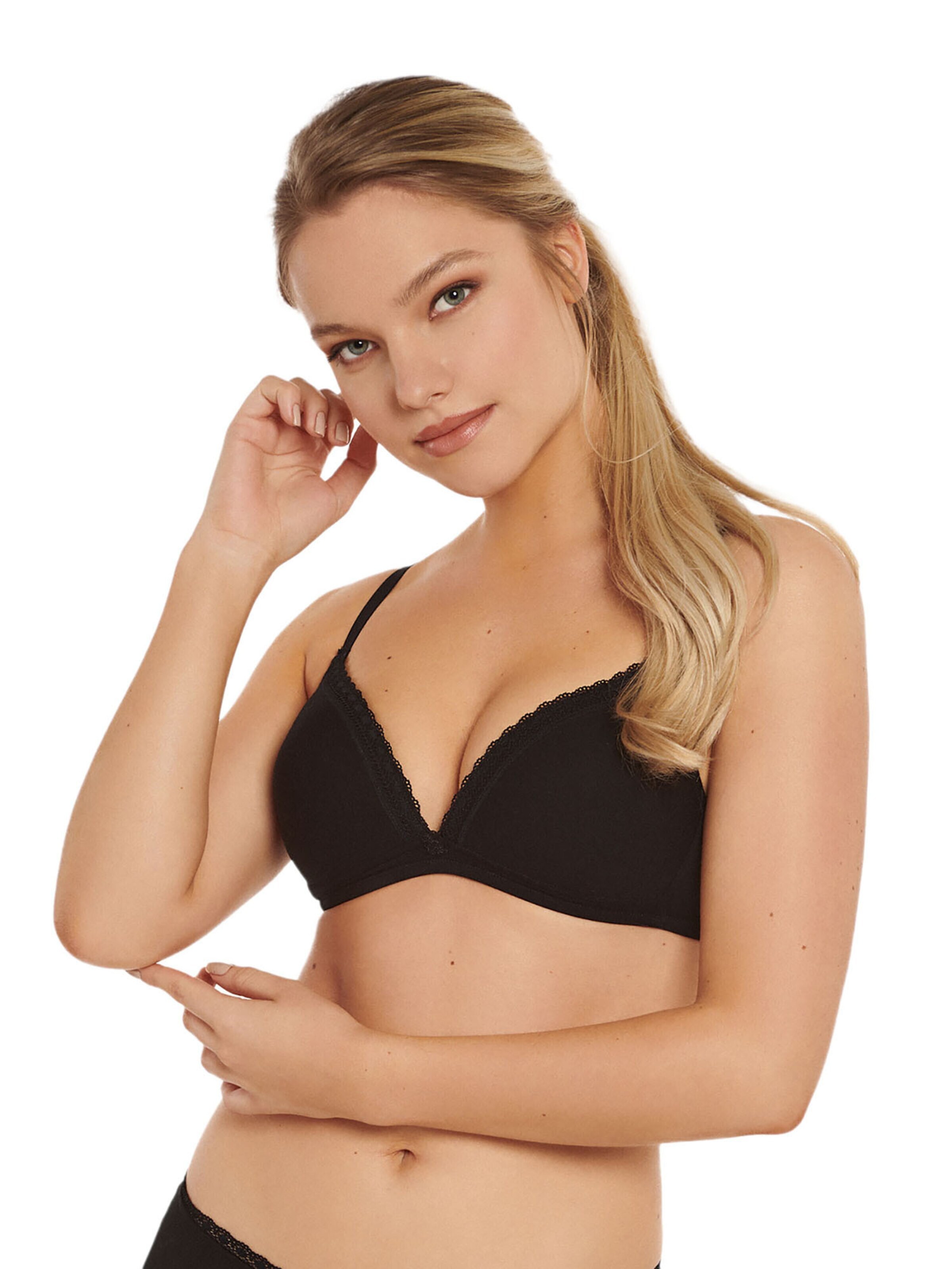 Lisca Triangel BH 'Ines'‌‌‌‌‌‌‌‌ in Schwarz