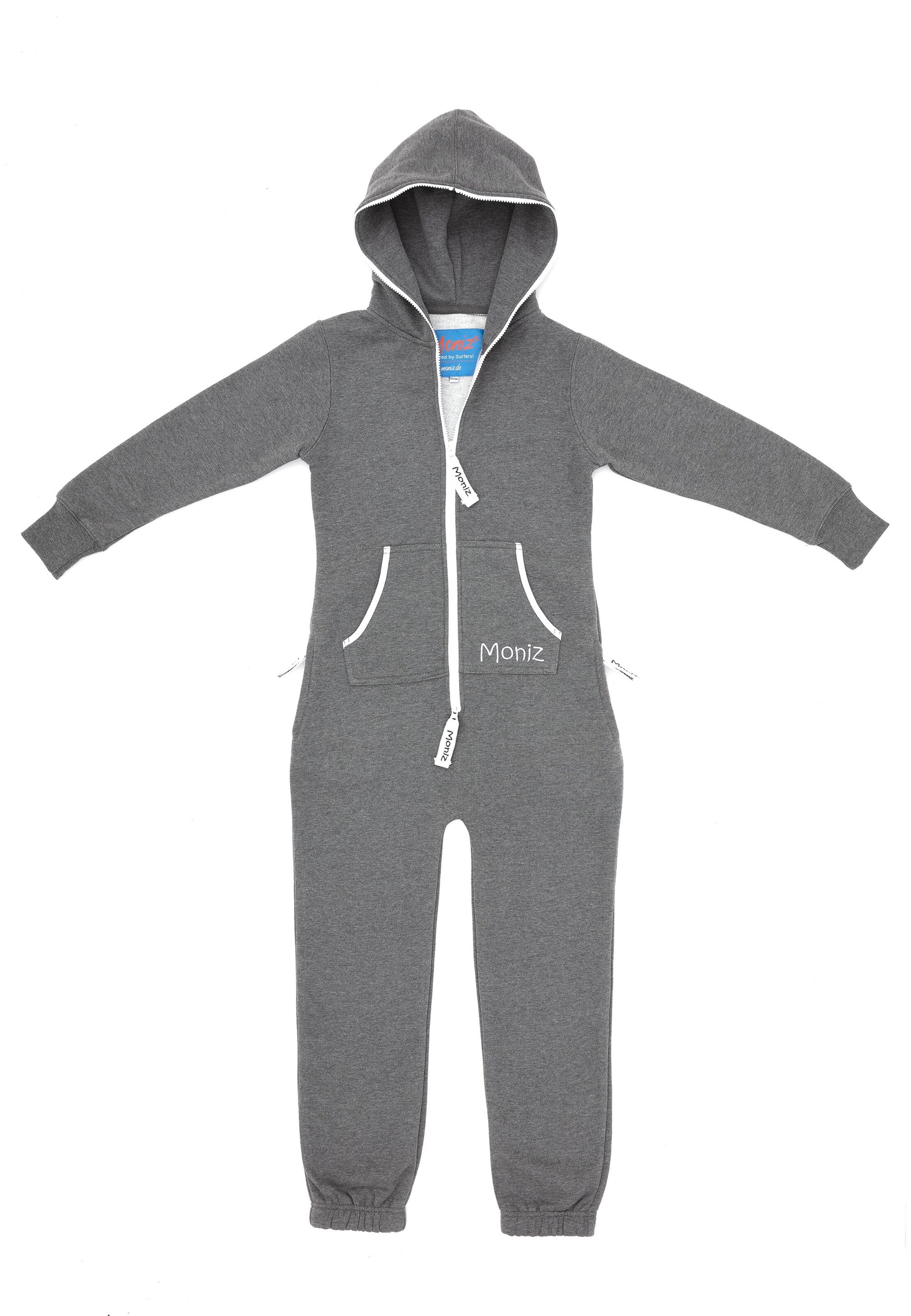 Moniz Dungarees in Grey: front