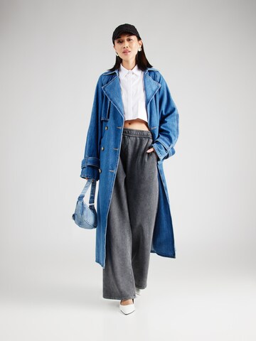 TOPSHOP Wide leg Broek '80'S' in Grijs