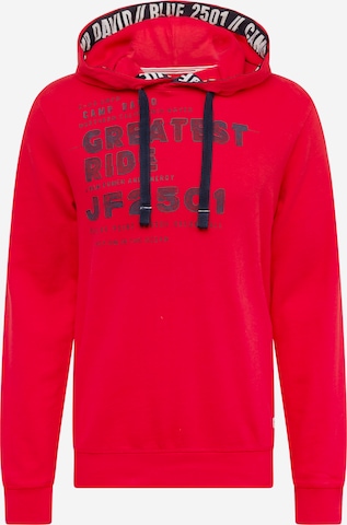 CAMP DAVID Sweatshirt in Red: front