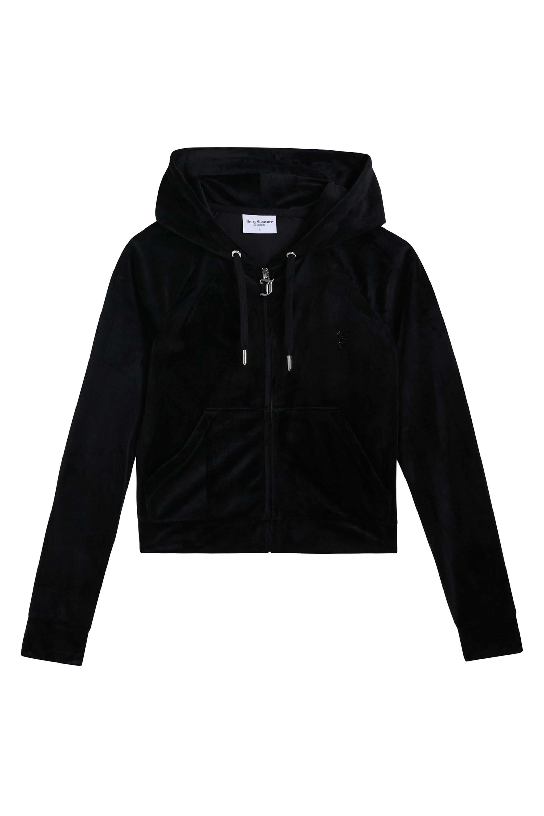 Juicy Couture Sweatjacke 'Madison' in Schwarz: Vorderseite