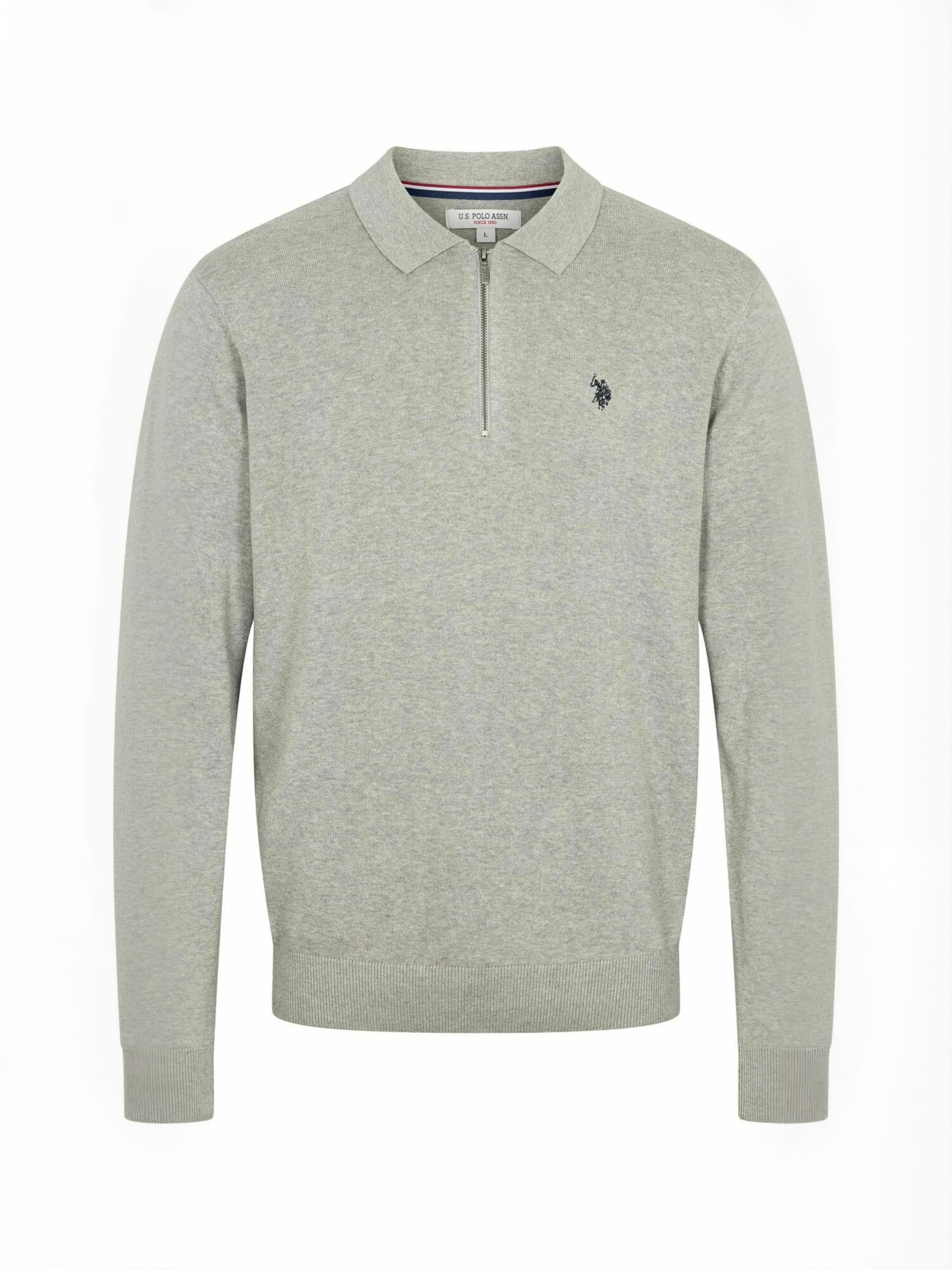 U.S. POLO ASSN. Pullover ' UMSanka ' in Grau: Vorderseite