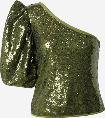 VILA ROUGE Blus 'SERENA' i grön: framsida