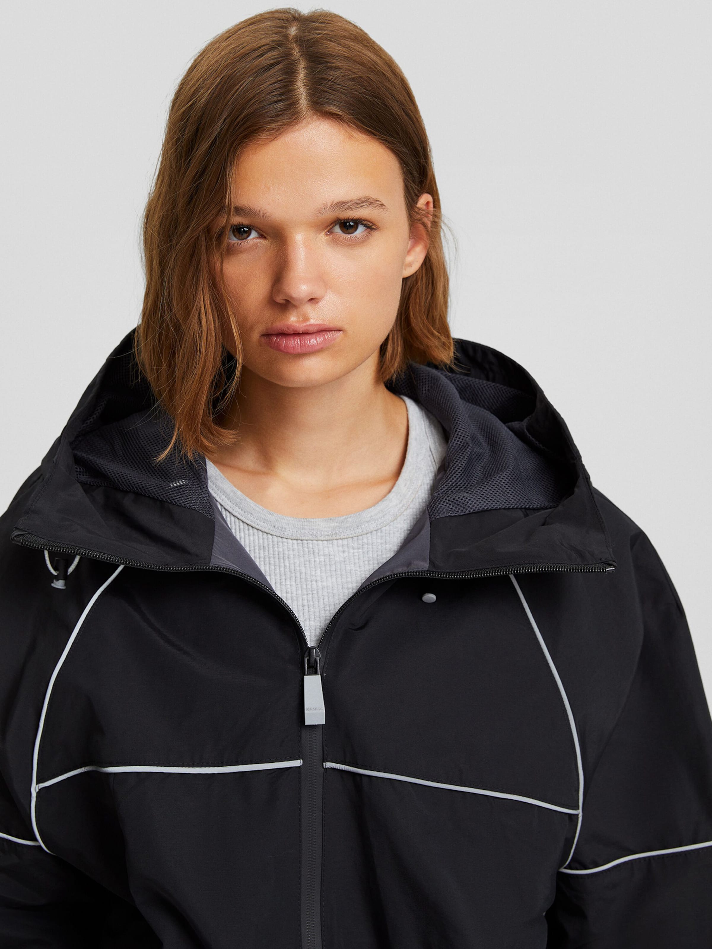 Reflective jacket deals bershka