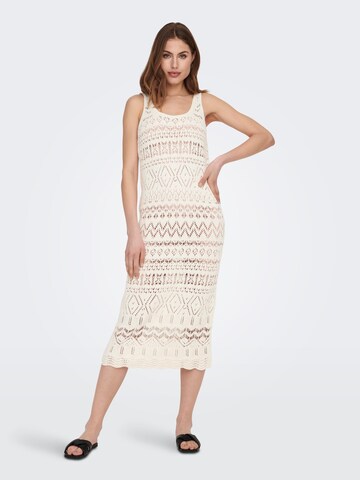 ONLY Knitted dress 'KIRSTIE' in Beige