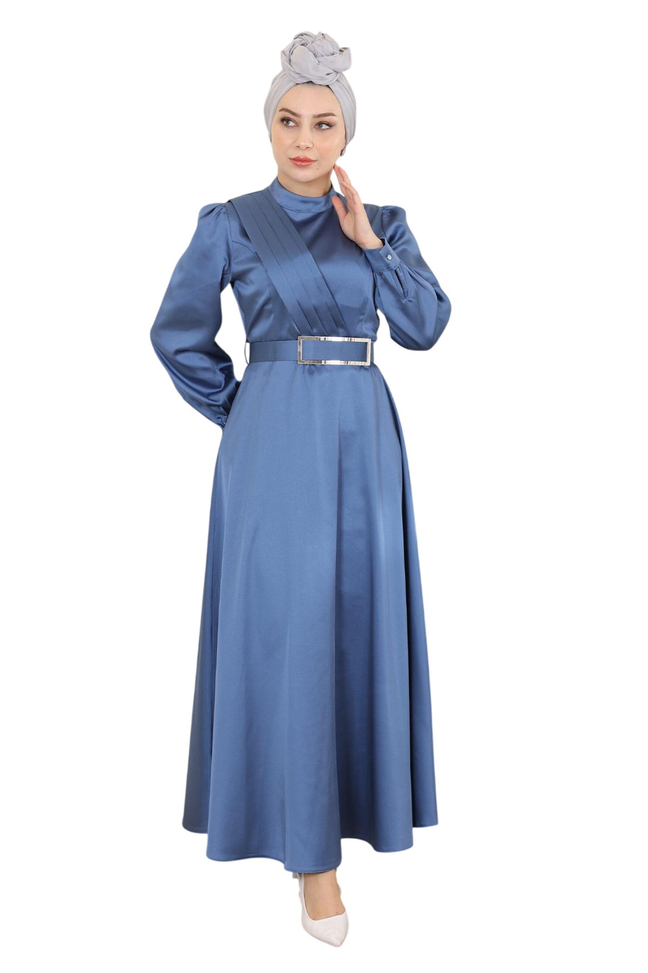 MODAMIHRAM Evening Dress in Blue: front