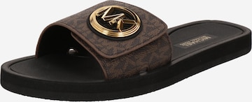 MICHAEL Michael Kors Pantoletter 'CHARM' i brun: forside