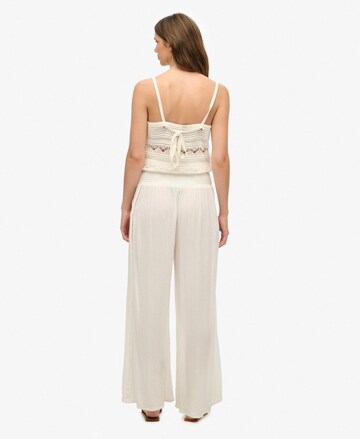Superdry Wide leg Trousers in White