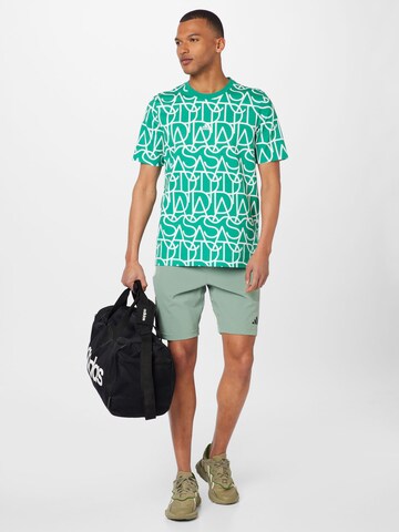T-Shirt fonctionnel 'Script' ADIDAS SPORTSWEAR en vert