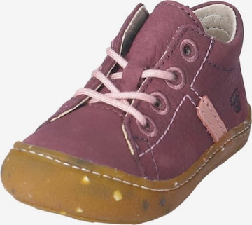 Pepino First-Step Shoes in Purple: front