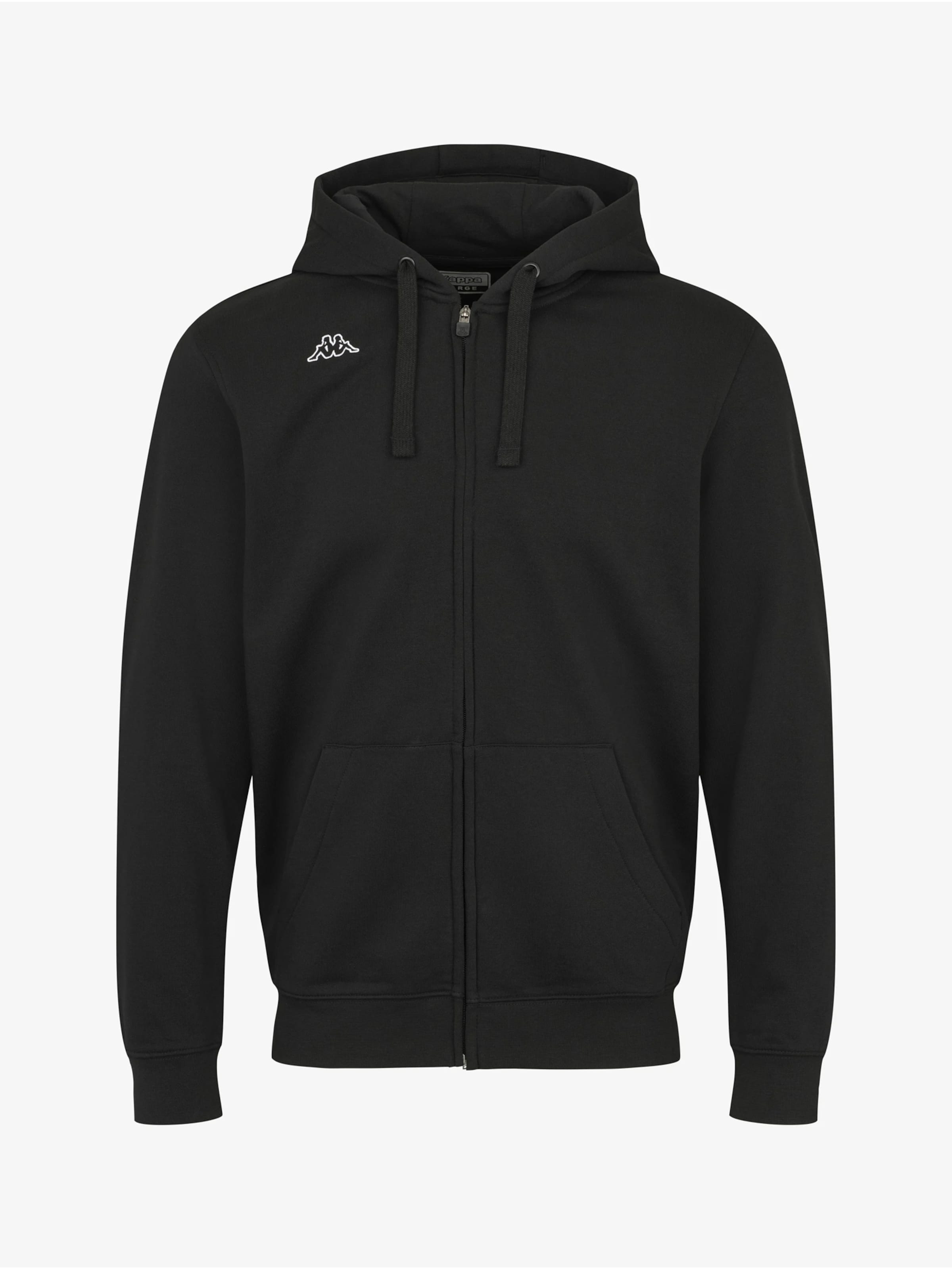 KAPPA Sweatvest 'Truxo' in Zwart: voorkant