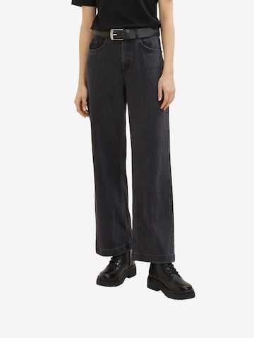 TOM TAILOR Wide leg Jeans in Black: front